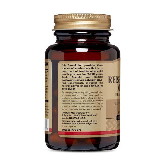 Solgar Reishi Shiitake Maitake Mushroom Extract 50's - Wellness Shoppee