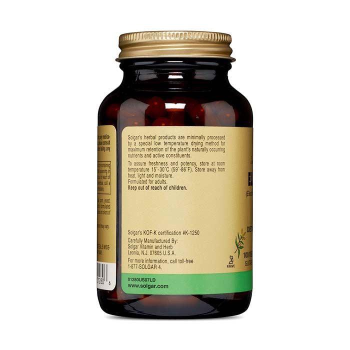 Solgar Eleuthero Veg Cap 100'S Siberian Ginseng - Wellness Shoppee