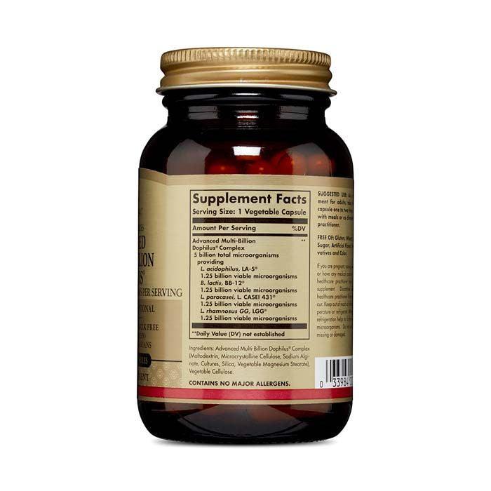 Solgar Advanced Multi Billion Dophilus Non Dairy Vegetable Capsules 60's - Wellness Shoppee