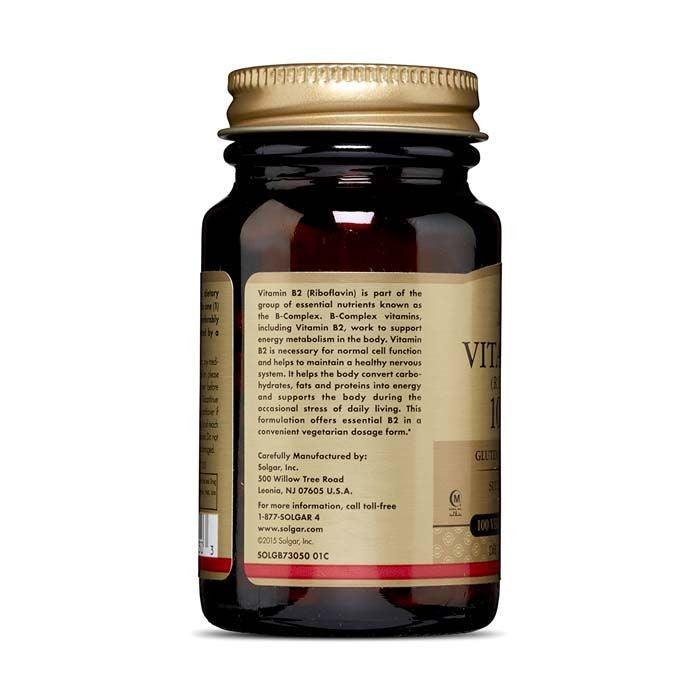 Solgar Vitamin B2 100mg Capsule Riboflavin 100's - Wellness Shoppee