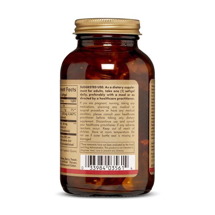 Solgar Vitamin E 1000iu Mixed Soft gels 100's - Wellness Shoppee
