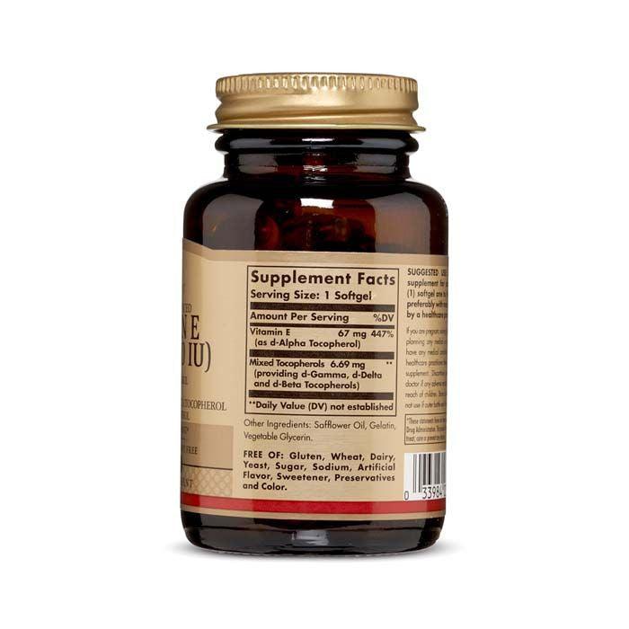 Solgar Vitamin E 100iu Mixed Soft gels 100's - Wellness Shoppee