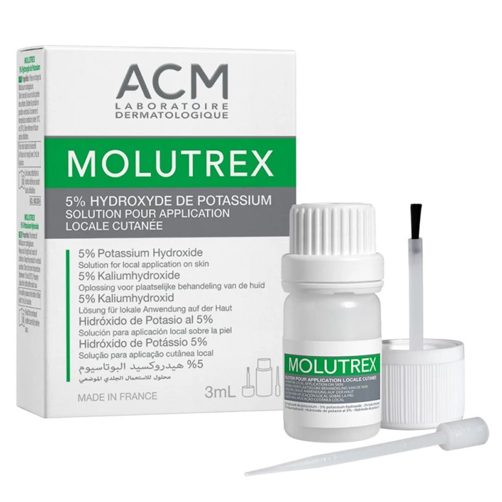 ACM Molutrex 5% Potassium Hydroxide Topical Solution For Molluscum Contagiosum 3ml