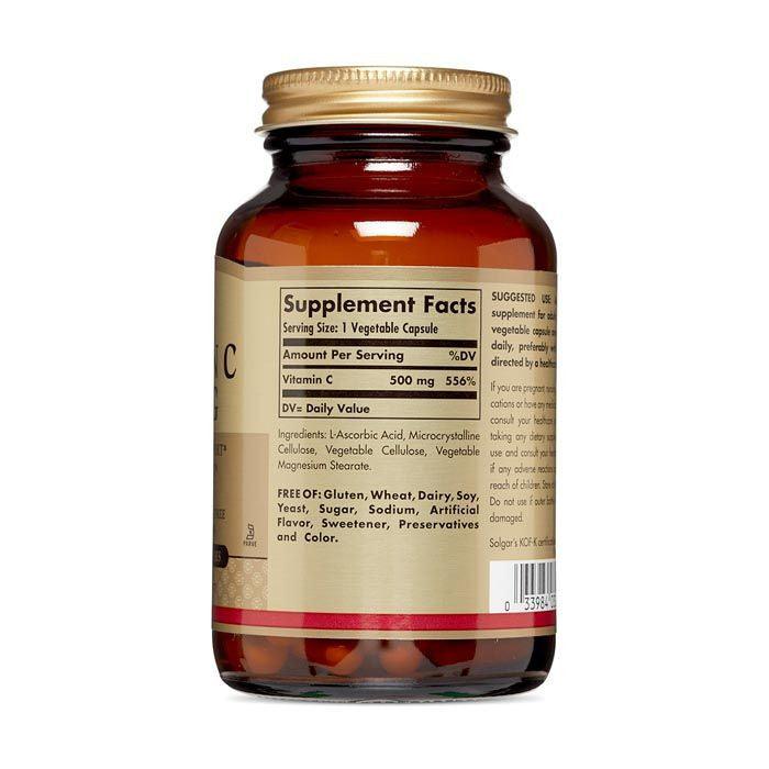 Solgar Vitamin C 500mg Vegetable capsule 100's - Wellness Shoppee