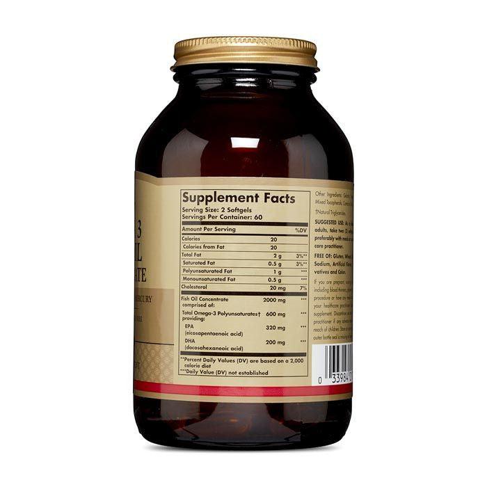 Solgar Omega 3 Fish Oil Concentrate 120's - Wellness Shoppee