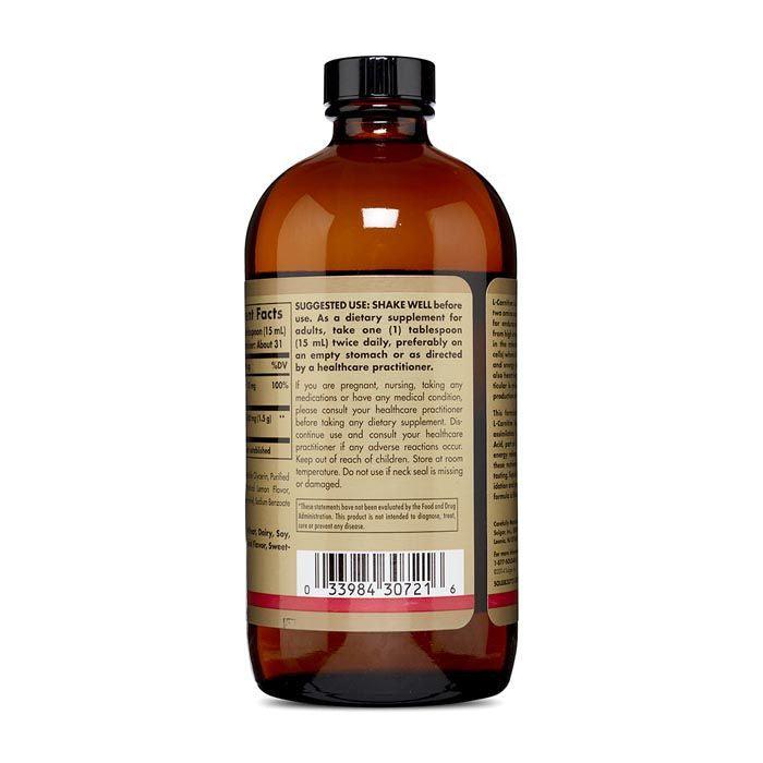 Solgar L-Carnitine 1500mg Liquid Lemon 473 ml - Wellness Shoppee