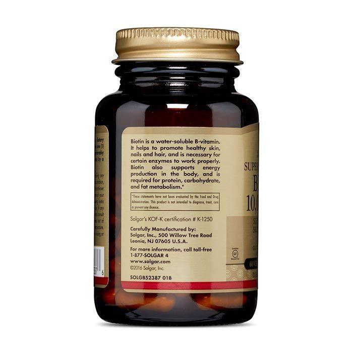 Solgar Biotin 10000 mcg 60's - Wellness Shoppee