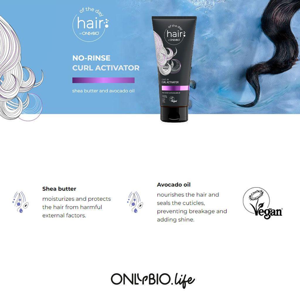 OnlyBio Hair Of The Day No Rinse Curl Activator Leave-In Cream 200ml - Wellness Shoppee