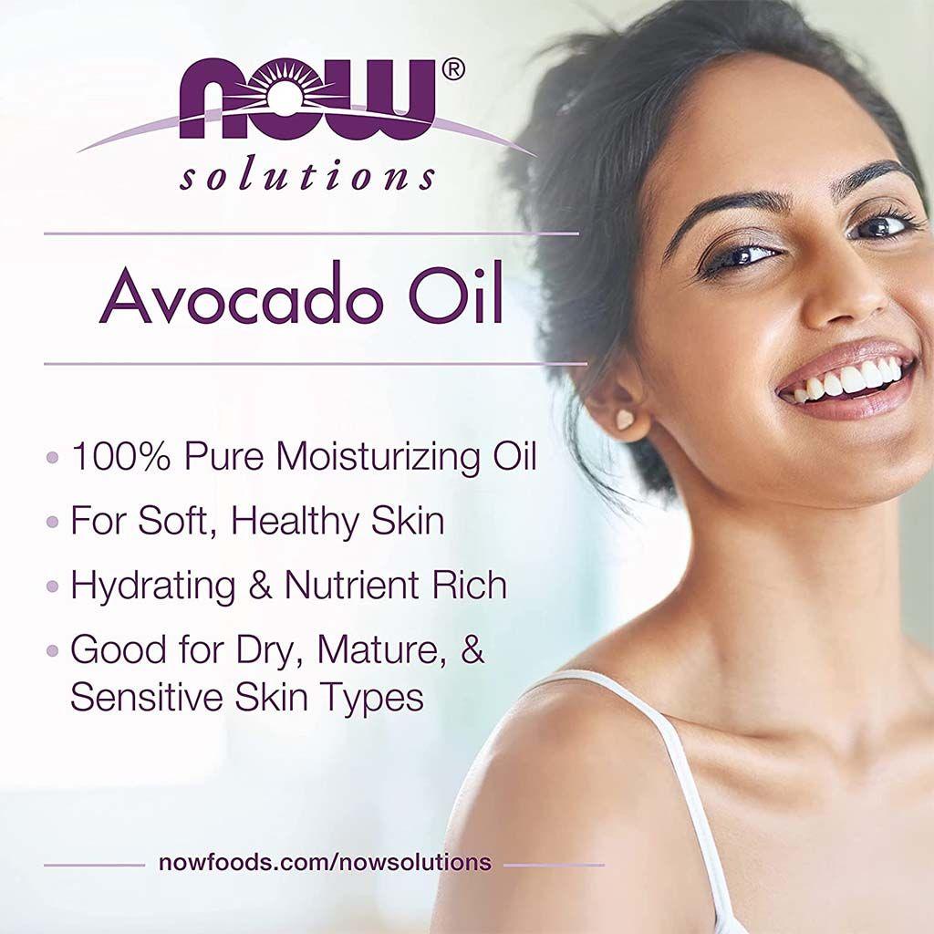 Now Solutions Avocado Oil 100% Pure Moisturizing Oil For Soft, Healthy Skin 473ml - Wellness Shoppee