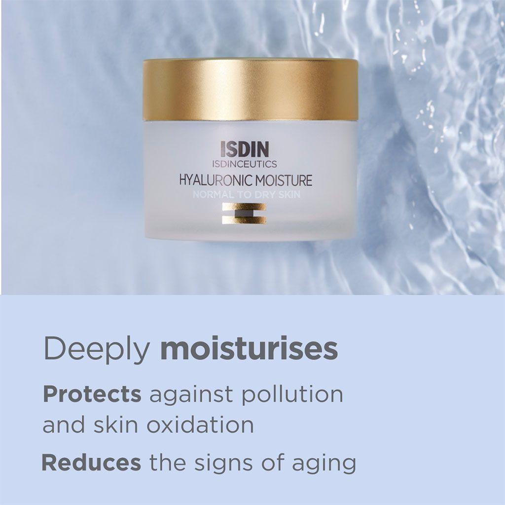 Isdin Isdinceutics Renew Hyaluronic Moisture Face Cream For Normal To Dry Skin 50g - Wellness Shoppee