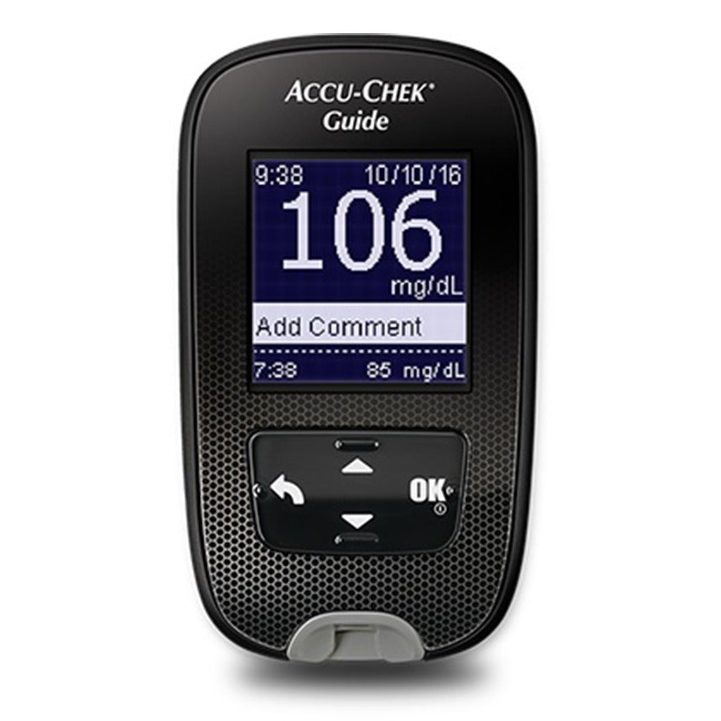 Accu-Chek Guide Wireless Blood Glucose Monitoring System + Accu-Chek Guide Strips, Pack of 50's + Accu-Chek Softclix Lancet, Pack of 100's