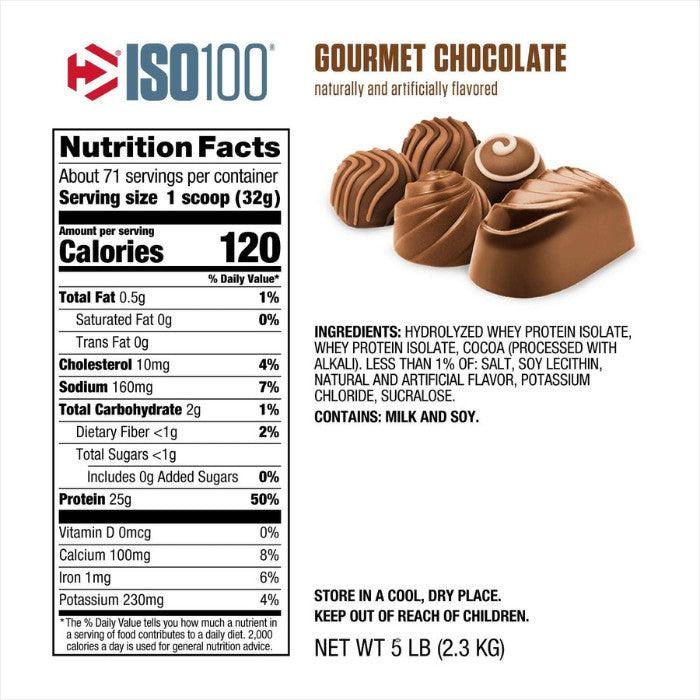 Dymatize ISO 100 Hydrolyzed Chocolate 5lbs - Wellness Shoppee