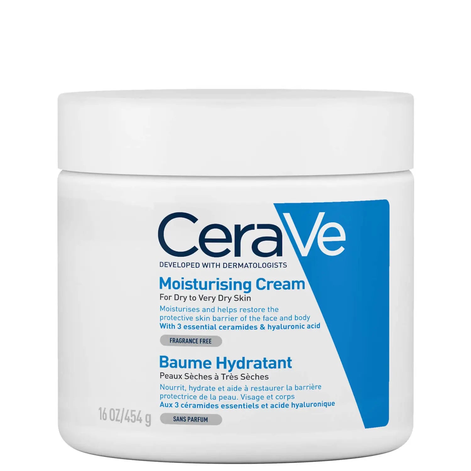 CeraVe Moisturising Cream Pot with Ceramides for Dry to Very Dry Skin 454g - Wellness Shoppee