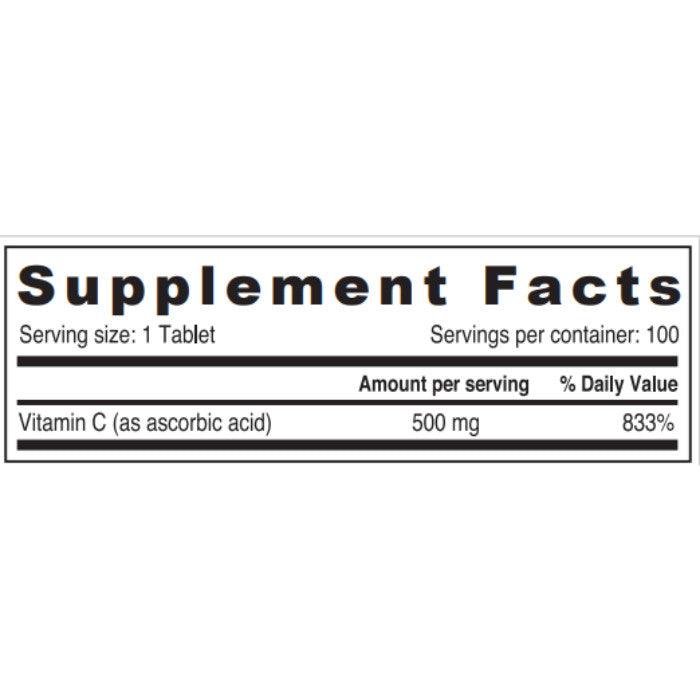 Sunshine Nutrition Vitamin C 500mg 100 Tablets - Wellness Shoppee