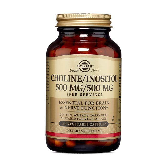 Solgar Choline/Inositol 500mg/500 mg Vegetable Capsules 100's - Wellness Shoppee