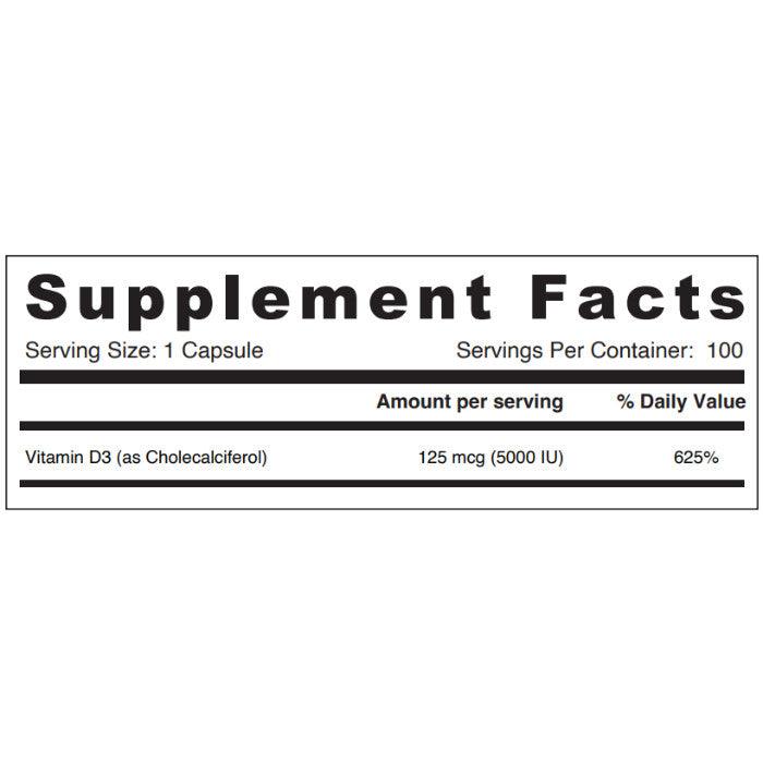 Sunshine Nutrition Vitamin D 5000iu 100 Tablets - Wellness Shoppee