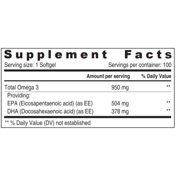 Sunshine Nutrition Ultra Concentrate Omega-3 950mg EPA & DHA 100's - Wellness Shoppee