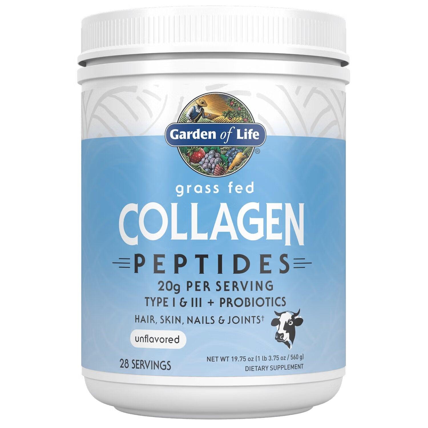 Garden of Life Grass Fed Collagen Peptides 560g Powder - Wellness Shoppee