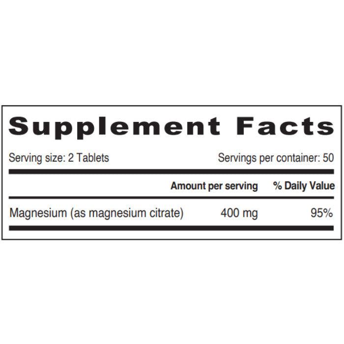 Sunshine Nutrition Magnesium Citrate Tabs 100's - Wellness Shoppee