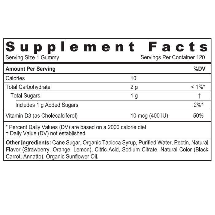 Sunshine N Cool Gummies Kids Vitamin D3 120'S Gummies - Wellness Shoppee