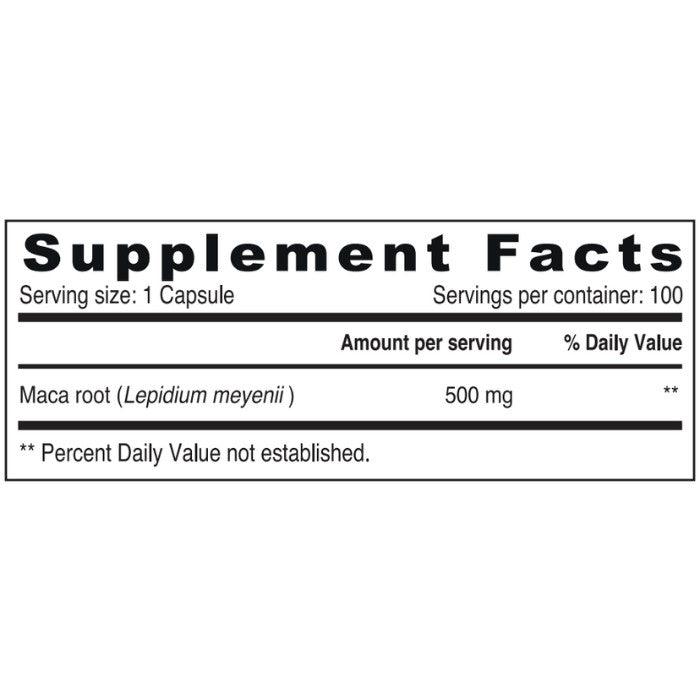 Sunshine Nutrition Maca Root 500 Mg Vegetarian Capsules 100's - Wellness Shoppee