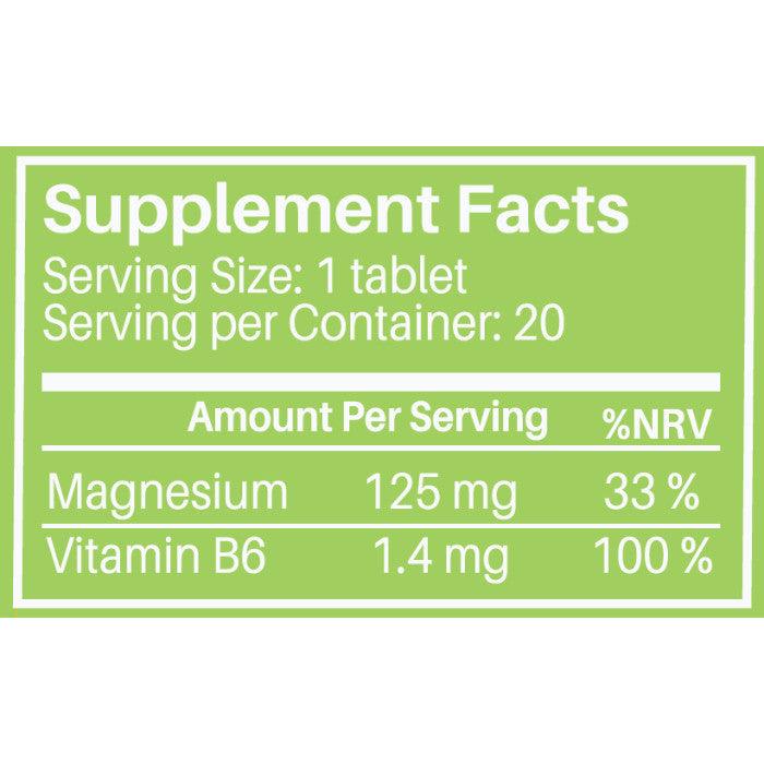 Sunshine Nutrition Magnesium + Vitamin B6 Effervescent Lemon Flavor Tablet 20's - Wellness Shoppee