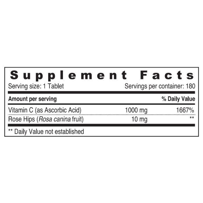 Sunshine Nutrition Vitamin C 1000mg With Rosehips 180 Tablets - Wellness Shoppee