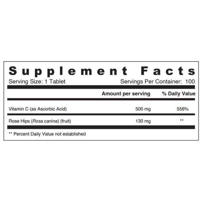 Sunshine Nutrition Vitamin C 500mg With Rosehips Tablet 100's - Wellness Shoppee