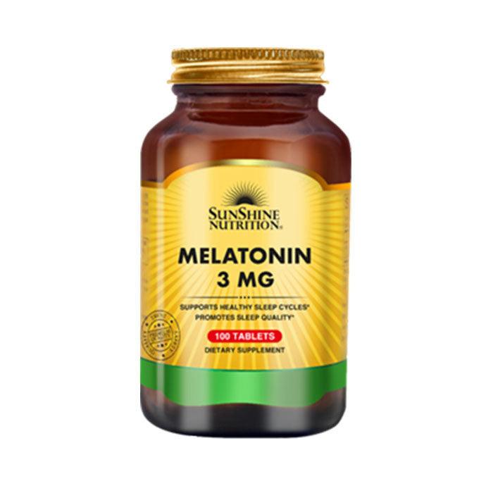 Sunshine Nutrition Melatonin 3mg 100 Tabs - Wellness Shoppee