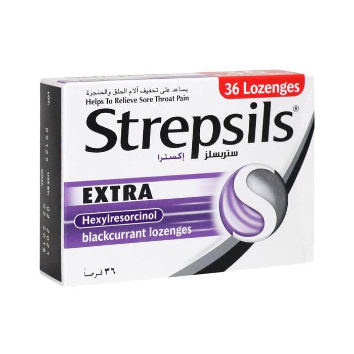 Strepsils Extra Blackcurrant Lozenges 36's - Wellness Shoppee