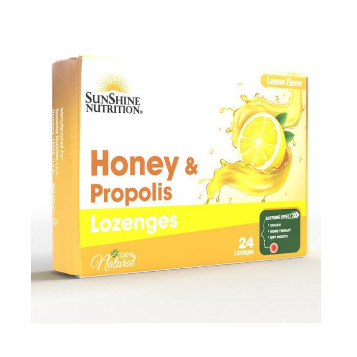 Sunshine Nutrition Honey & Propolis Lozenges Lemon 24s - Wellness Shoppee