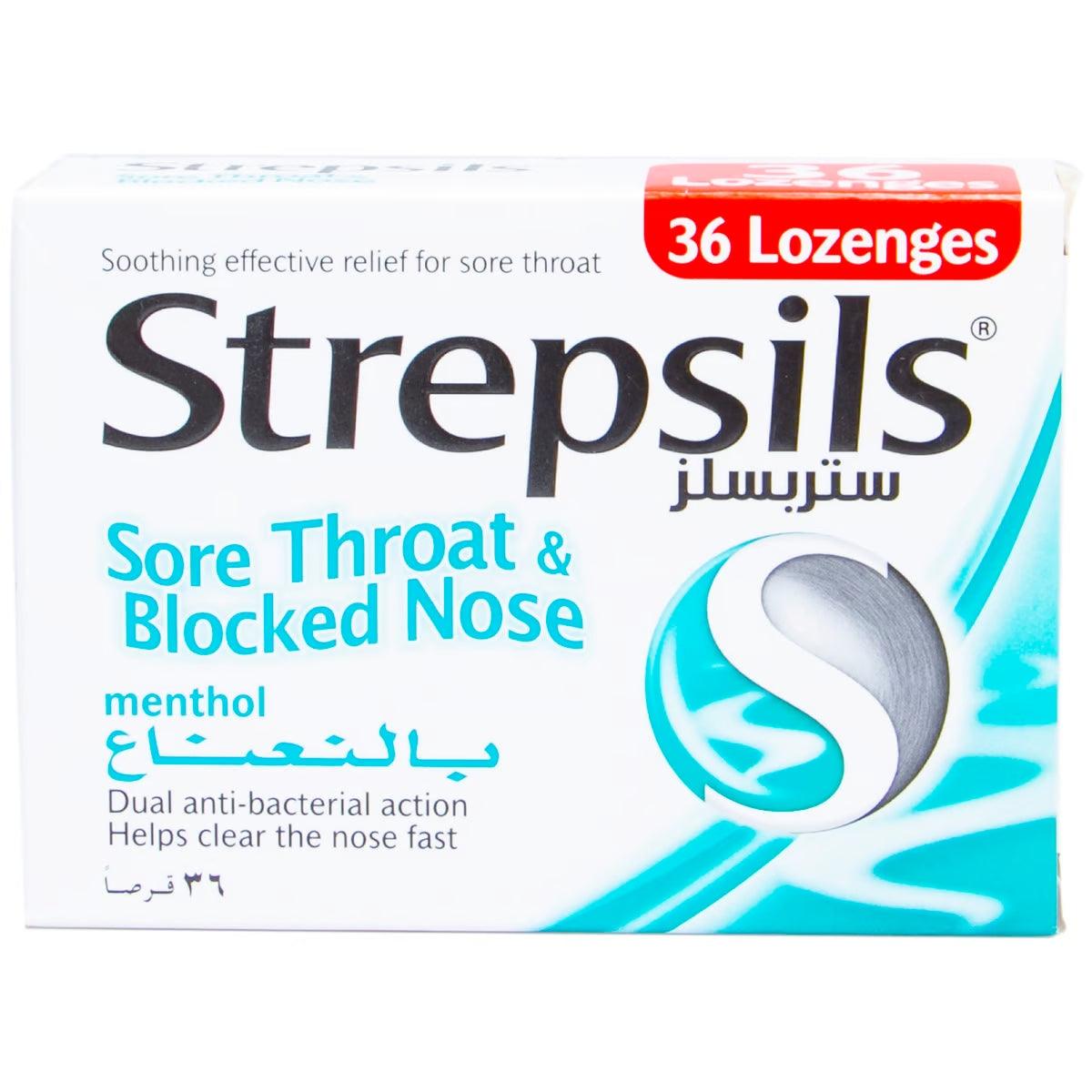 Strepsils Sore Throat And Blocked Nose Lozengers 36pcs - Wellness Shoppee