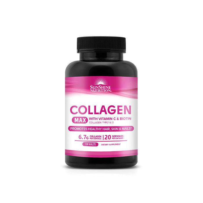 Sunshine Nutrition Collagen Max With Vitamin C & Biotin 120 Tabs - Wellness Shoppee