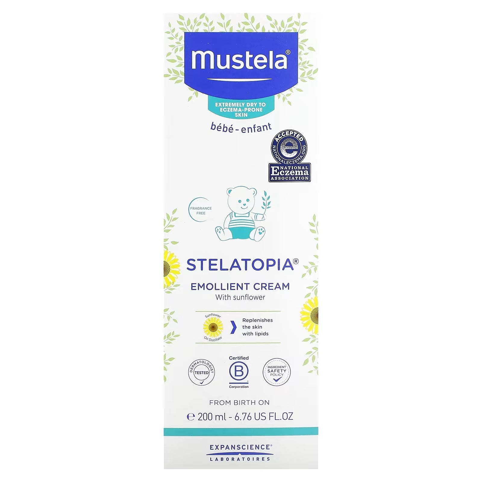 Mustela, Stelatopia, Emollient Cream 200 ml
