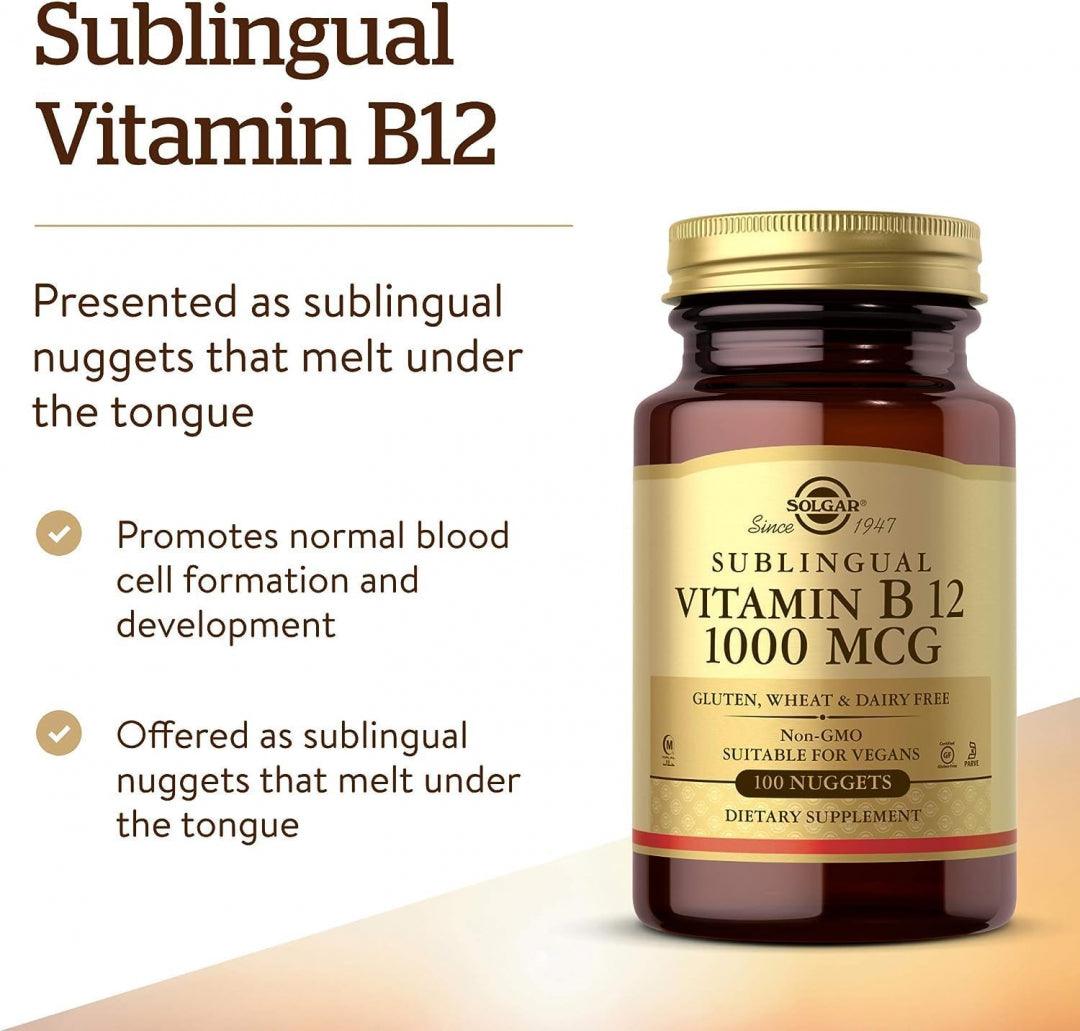 Solgar Vitamin B12 Nuggets 1000 Mcg, 100S - Wellness Shoppee