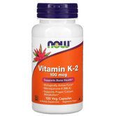 NOW Vitamin K-2, 100 mcg, 100 Veg Capsules - Wellness Shoppee