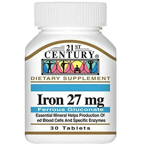 21st Century Iron 27mg, 30 Tablets