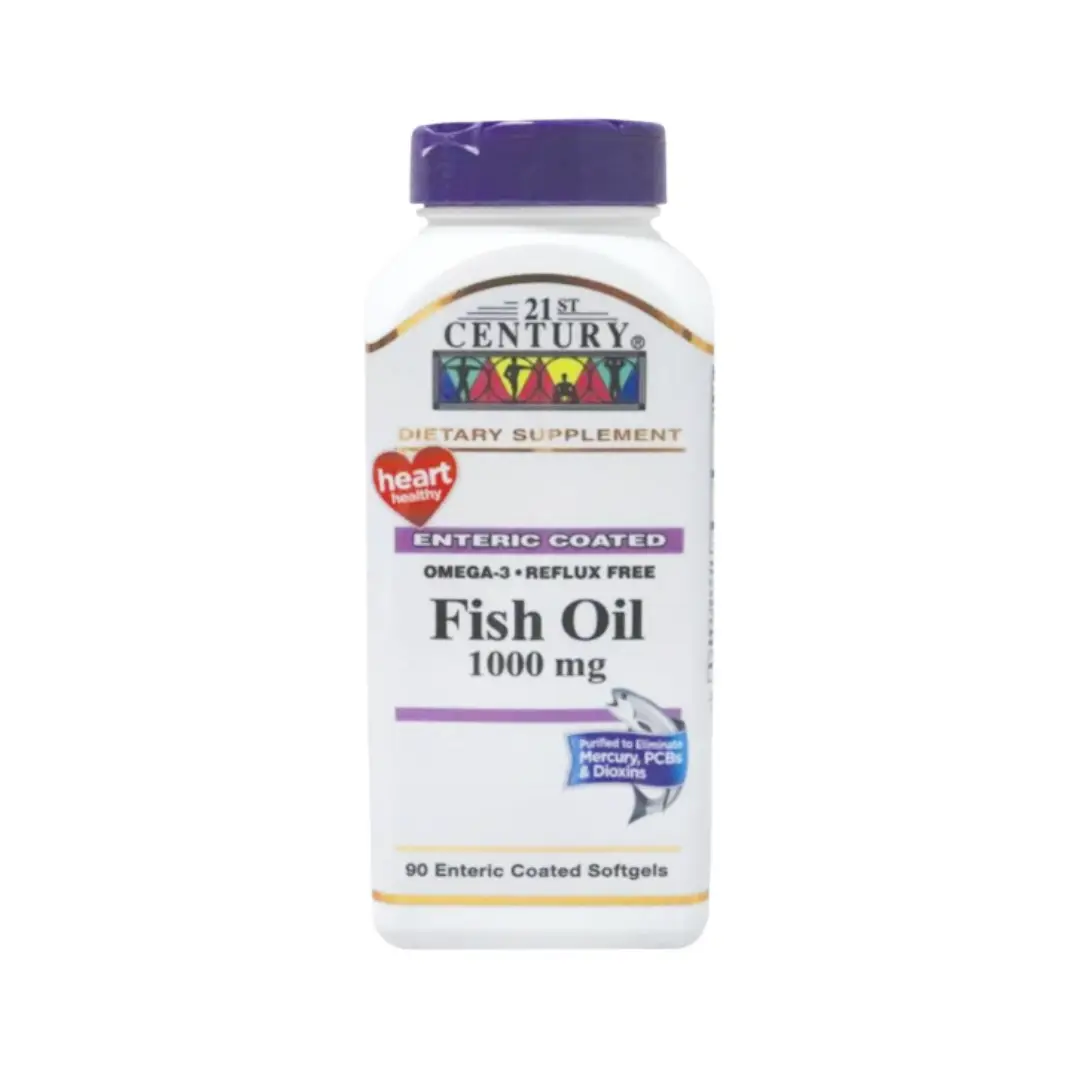 21st Century Omega-3 Fish Oil 1000mg, 90 Softgels