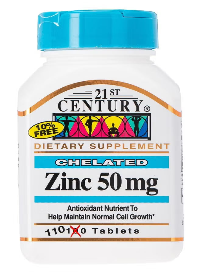 21st Century Chelated Zinc 50Mg Tabs 110'S