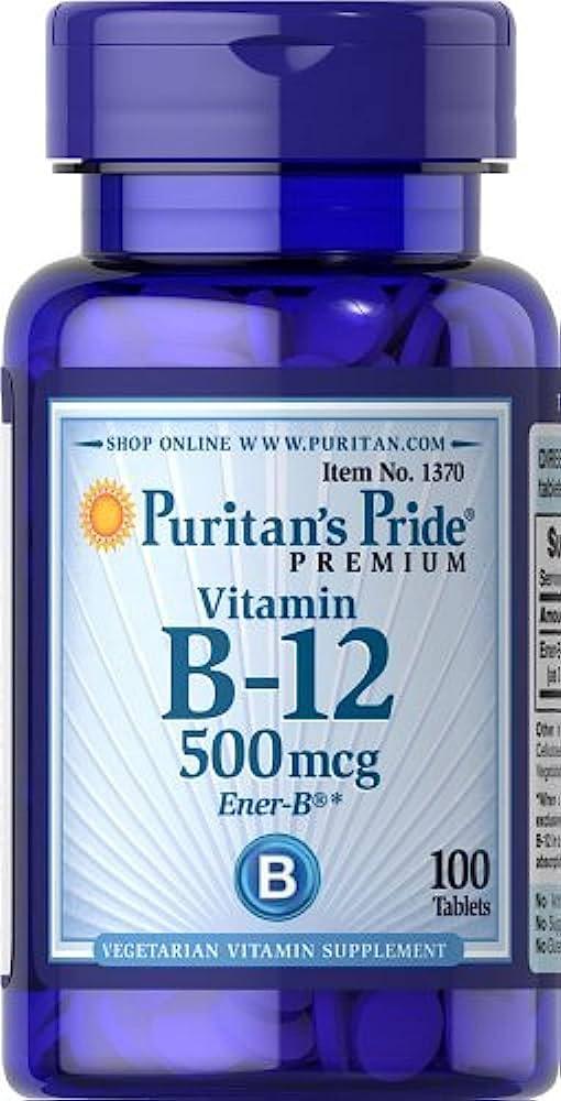 PuritanS Pride Vitamin B 12 500Mcg Tablets 100S - Wellness Shoppee