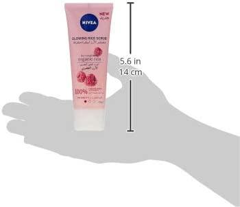 NIVEA Face Rice Scrub Glowing, Organic Rice & Bio Raspberry, Dry & Sensitive Skin, 75ml - Wellness Shoppee