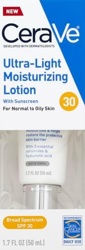 CeraVe Moisturizing Lotion SPF 30| Sunscreen and Face Moisturizer with Hyaluronic Acid & Ceramides