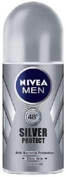 Nivea Men Deodorant Roll On, Silver Protect, Antibacterial Odour Protection For 48H Freshness, 50 ml - Wellness Shoppee