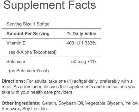 Puritans Pride Vitamins E - 400 + Selenium 100's - Wellness Shoppee