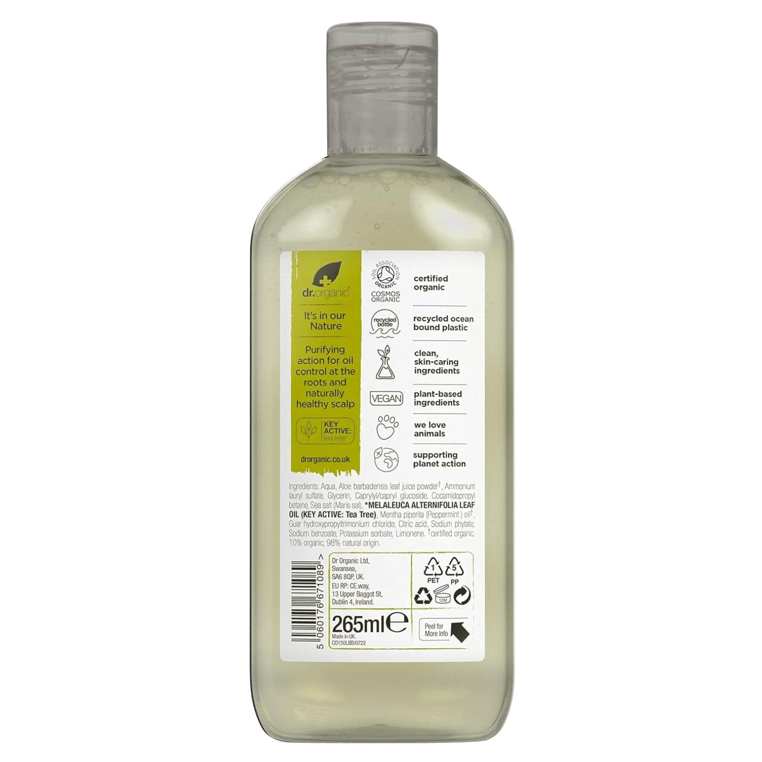 Dr.Organic Tea Tree Shampoo 265ml - Wellness Shoppee