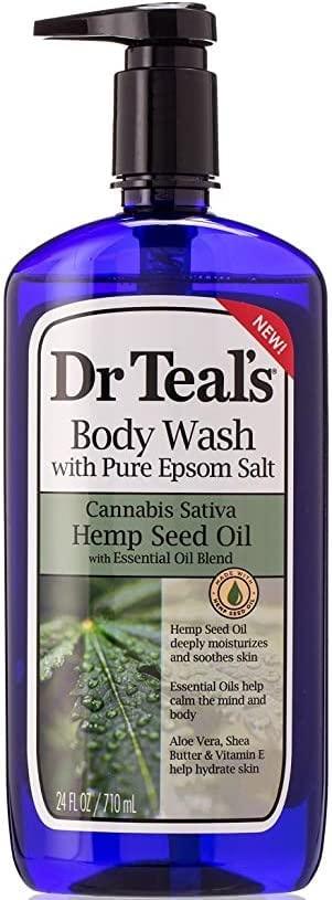 Dr. Teal'S Epsom Salt Body Wash - Cannabis Sativa Hemp Seed Oil, 710 Ml - Wellness Shoppee