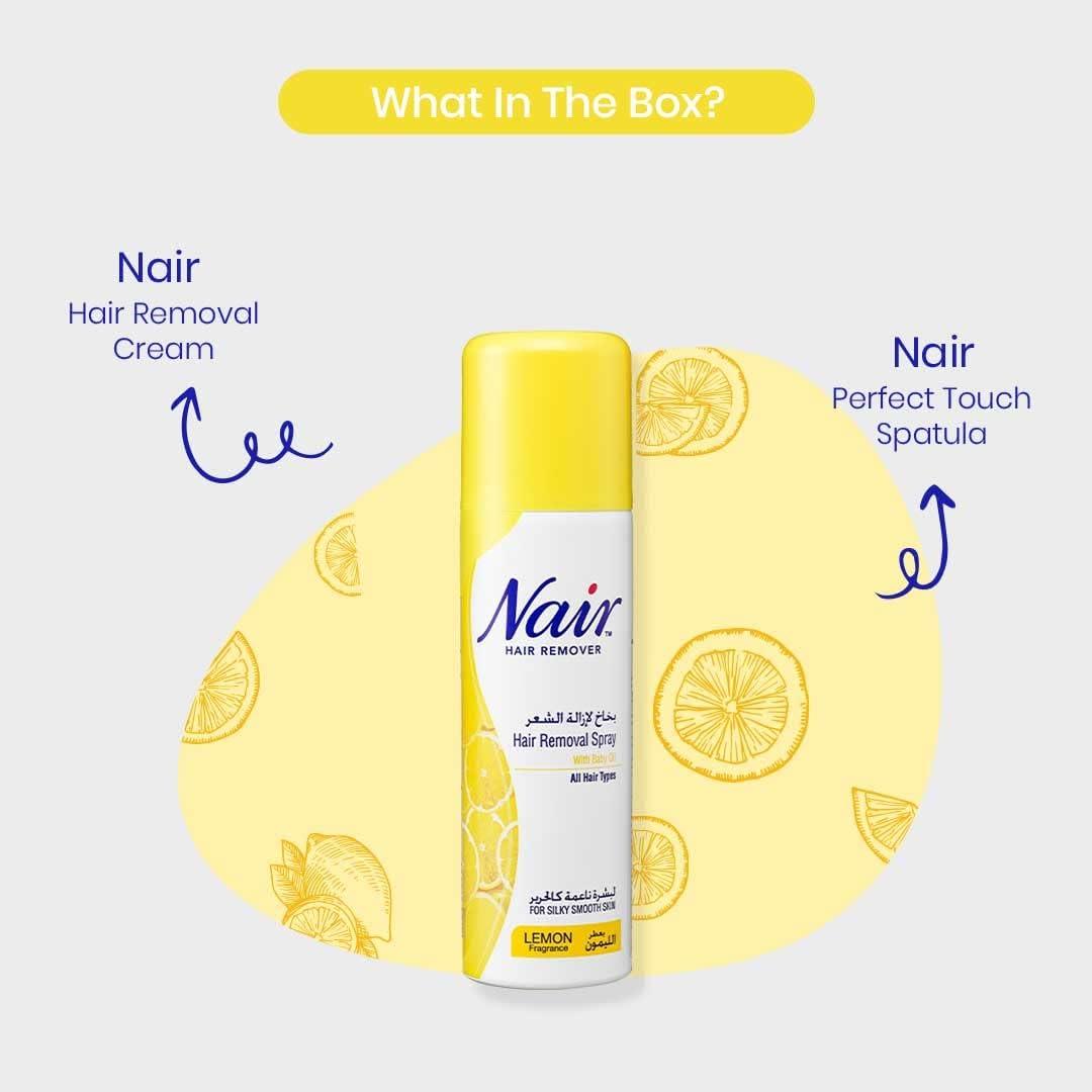 Nair Hair Remover Spray Lemon Fragrance, 200 ML - Wellness Shoppee