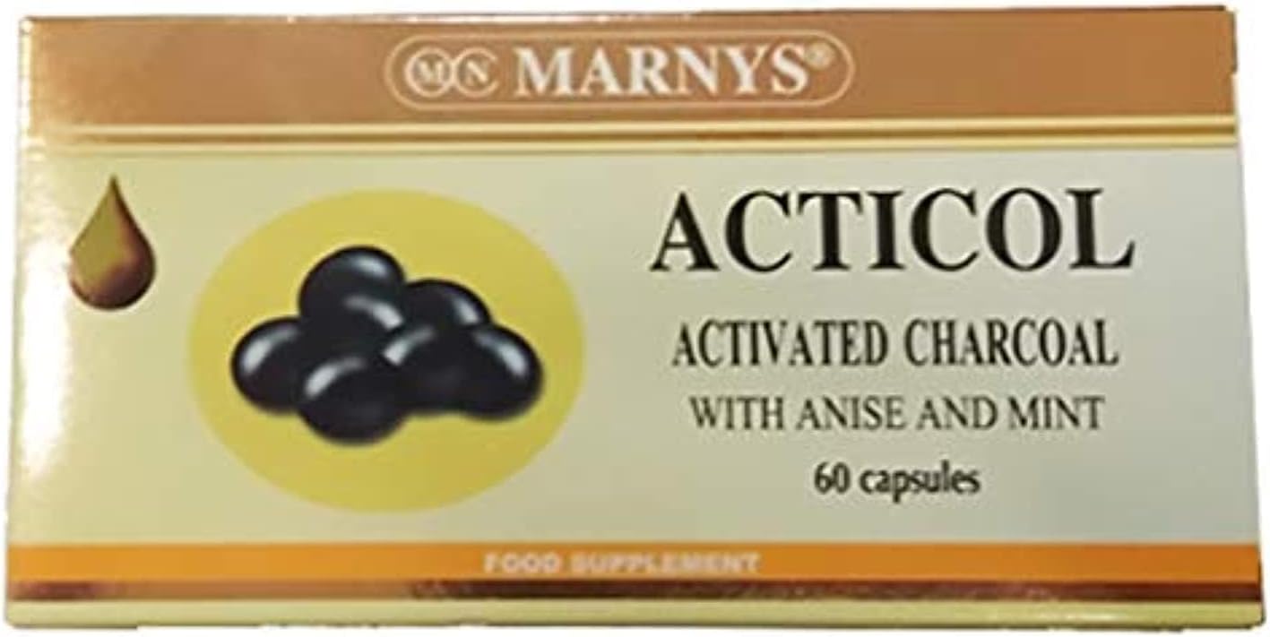 Marnys Acticol Activated Charcoal Capsules 60s