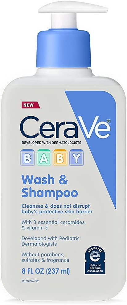 Cerave baby wash & shampoo, fragrance, paraben, & sulfate free shampoo