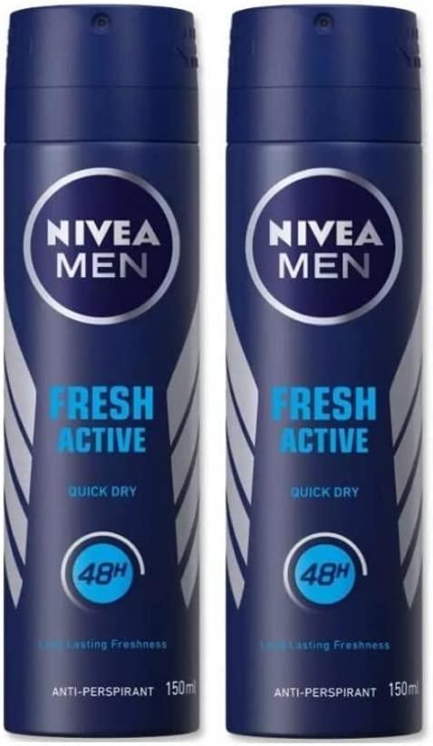 NIVEA MEN Antiperspirant Spray for Men, Fresh Active Fresh Scent - Wellness Shoppee